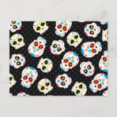Retro Sugar Skull Briefkaart (Voorkant)