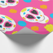 Retro Sugar Skull Cadeaupapier (Hoek)