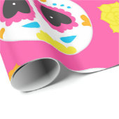Retro Sugar Skull Cadeaupapier (Rol Hoek)