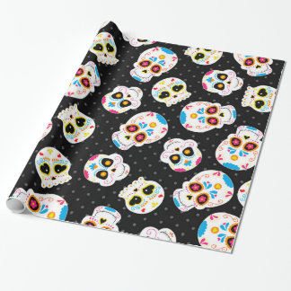 Retro Sugar Skull Cadeaupapier
