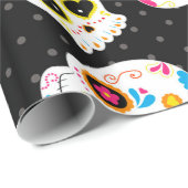 Retro Sugar Skull Cadeaupapier (Rol Hoek)