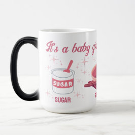 Retro suiker en specerij geslacht onthullen het is magische mok