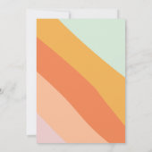 Retro Summer Abstract Stripes Baby shower Kaart (Achterkant)