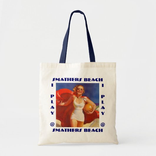 RETRO SUMMER BEACH BAGS CANVAS TAS RED HOESJE-UP (Voorkant)
