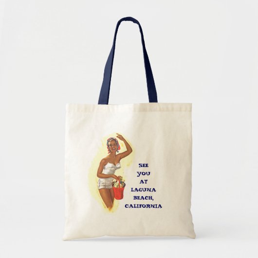 RETRO SUMMER BEACH BAGS CANVAS TAS SJABLOON WORD (Voorkant)