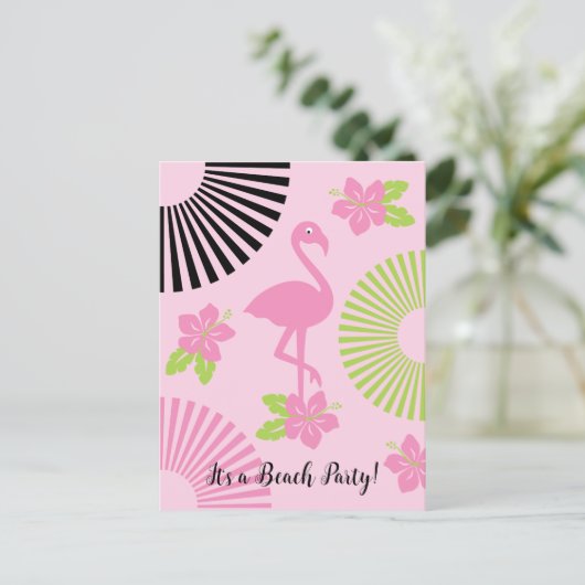 Retro Summer Beach Briefkaart (Staand voorkant)