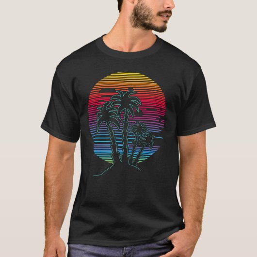 Retro summer beach t-shirt (Voorkant)