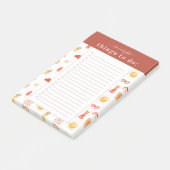 Retro Summer Boho Picnic | Monogram om lijst te do Post-it® Notes (Schuin)
