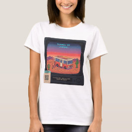 Retro Summer Error 404 T-shirt | Glitch Art