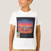 Retro Summer Error 404 T-shirt | Glitch Art (Voorkant)