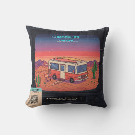 Retro Summer Error 404 T-shirt | Glitch Art Kussen