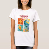 Retro Summer Essentials Graphic T-shirt (Voorkant)