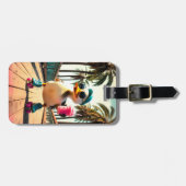 Retro Summer Funny Roller Duck  Bagagelabel (Voorkant horizontaal)