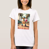 Retro Summer Funny Roller Duck  T-shirt (Voorkant)