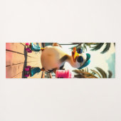 Retro Summer Funny Roller Duck Yogamat (Achterkant (horizontaal))