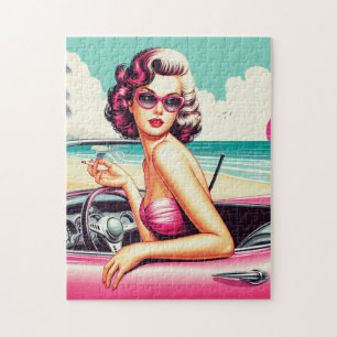 Retro Summer Girl Legpuzzel