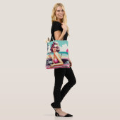 Retro Summer Girl Tote Bag (Op model)