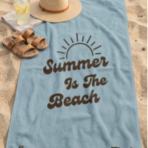 Retro Summer is het Strand Handdoek op Maat