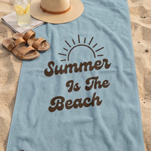 Retro Summer is het Strand Handdoek op Maat