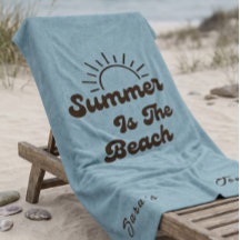 Retro Summer is het Strand Handdoek op Maat