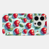 Retro Summer Kersen Hoesje - Levendig Rode Kers (Achterkant (horizontaal))