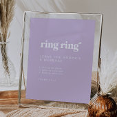 Retro Summer Lavender Audio Guestbook Trouwbord Poster