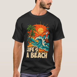 Retro Summer ‘life is a beach” Shirt