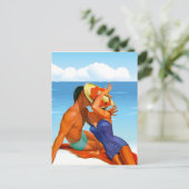 Retro Summer Lovers Briefkaart (Staand voorkant)