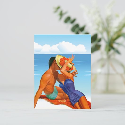 Retro Summer Lovers Briefkaart (Staand voorkant)