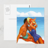 Retro Summer Lovers Briefkaart (Voorkant / Achterkant)
