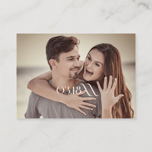 Retro Summer  Photo QR Code Weddenschap RSVP Informatiekaartje (Achterkant)