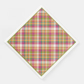 Retro Summer Pset Tartan Squares Patroon Servetten (Hoek)