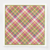 Retro Summer Pset Tartan Squares Patroon Servetten (Voorkant)