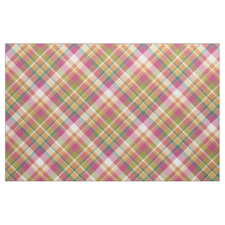 Retro Summer Pset Tartan Squares Patroon Stof
