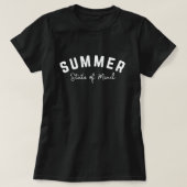 Retro Summer State of Mind; Cute Vacation Quote T-shirt (Design voorkant)