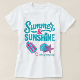 Retro Summer & Sunshine Beach Lover T-shirt