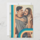 Retro Summer  Unique Photo Wedding Kaart (Achterkant)