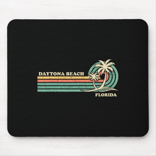 Retro Summer Vacation Florida Daytona Beac Muismat (Voorkant)