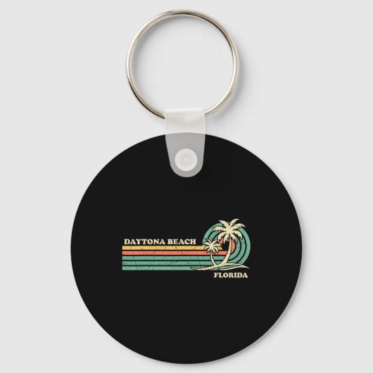 Retro Summer Vacation Florida Daytona Beac Sleutelhanger (Voorkant)