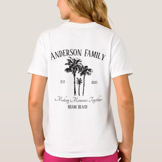 Retro Summer Vacation vibe family matching T-Shirt (Achterkant)