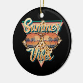 Retro Summer Vibes | Beach Sunset Keramisch Ornament (Links)