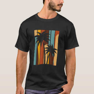 Retro Summer Vibes Palm Trepical Summer T-shirt