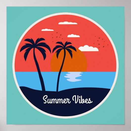 Retro  Summer Vibes Poster (Voorkant)