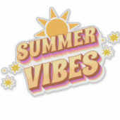 Retro Summer Vibes Sticker (Voorkant)