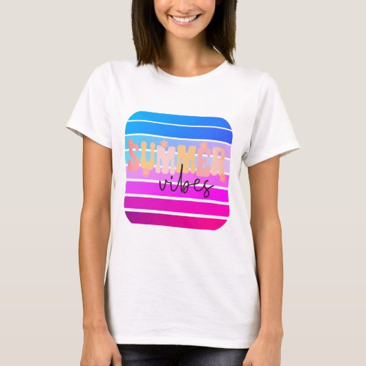Retro Summer Vibes T-shirt (Voorkant)