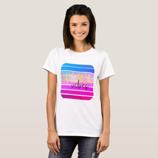 Retro Summer Vibes T-shirt (Voorkant volledig)