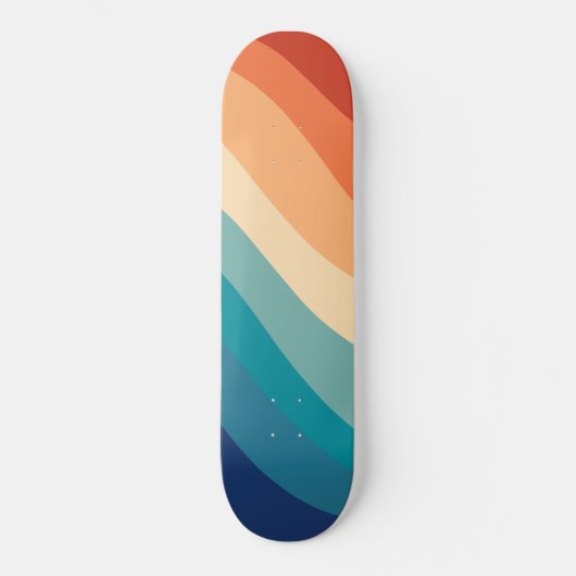Retro Summer Wave #1 Persoonlijk Skateboard (Voorkant)