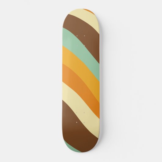 Retro Summer Wave #9 #minimum #decor #art Persoonlijk Skateboard (Voorkant)