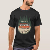 Retro  Summer Wild Camping Adventure T-shirt (Voorkant)