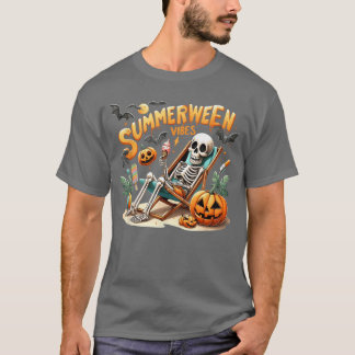 Retro Summerween Ijs Sommer Vakantie Hallo T-shirt
